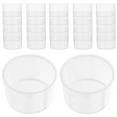 HERFIER 100pcs 10ml Disposable Measuring Cups Thickened Clear Plastic Liquid Volumetric