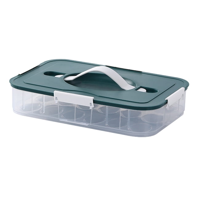 EGNMCR Storage Containers The Eggs Container For Refrigerator With Lids 18 Eggs For Refrigerator Reusable Eggs Storage Food Meal Fresh Organizer (Clear) Egg storage boxes