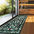 thumbnail image 5 of Washable Runner Rug, 2x6Ft Floral Rug Runners for Hallway, Non-Slip Area Rugs for Bedroom Living Room Office Entryway Kitchen, Black, 5 of 9