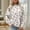 #130-White, variant on Craaazy Shirts For Women Crewneck Long Sleeve Pullover Floral Print Sweatshirt for Women Casual Pleat Tops Gifts For Women
