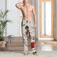 thumbnail image 2 of Sigee Floral Leopard Butterflies print Men's Pajama Pants Lounge Sleep Bottoms with Elastic Waistband and Pockets-Small, 2 of 6