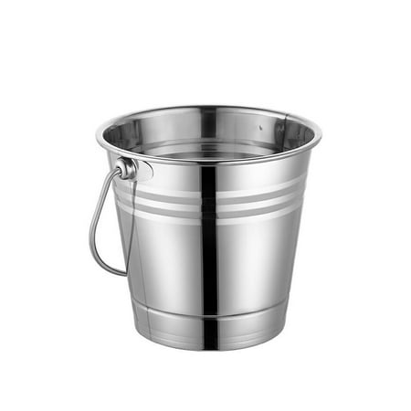 

Reduced！Ice Bucket Container Multifunctional Stainless Steel Champagne Wine With Handles