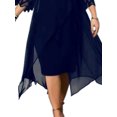 thumbnail image 4 of Gvmfive Women Plus Size 3/4 Sleeve Chiffon Dress Evening Party Cocktail Dress, 4 of 4