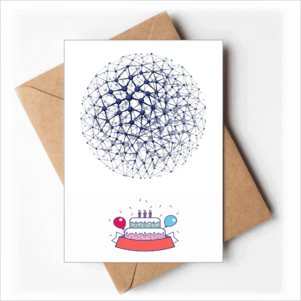 Atoc Structure Physical Illustration Happy Birthday Greeting Cards Envelopes Blank