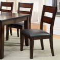 thumbnail image 5 of Dark Cherry Finish Solid wood Transitional Style Kitchen Set of 2pcs Dining Chairs Bold & Sturdy Design Chairs Dining Room Furniture Padded Leatherette Seats, 5 of 5