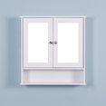 thumbnail image 4 of DUOSONG Wall Mounted Bathroom Cabinet With 2 Mirror Doors And Adjustable Shelf White MDF Furniture Primary Living Space Cabinets, 4 of 8