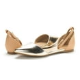 thumbnail image 2 of Dream Pairs Women's Casual Ballet Flats Shoes Pointed Toe Wedding Party Flats Comfortable Dressy Flats for Women Flapointed-New Nude/Gold Size 6.5, 2 of 3