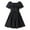 Black, variant on Fesfesfes Girls'Summer Solid Color Short Sleeve Crew Neck Elastic Waistband Dress with Pockets Casual Comfortable Cotton Blend Dress for Kids(Beige,9 Years)