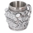 thumbnail image 1 of Taza De Acero Inoxidable Motores, V8 Y V6 3D Motor Taza De Café Creativo Personalizado De Acero Inoxidable Con Asa Aislante Para Los Entusiastas Del Automóvil, Padre, 1 of 7