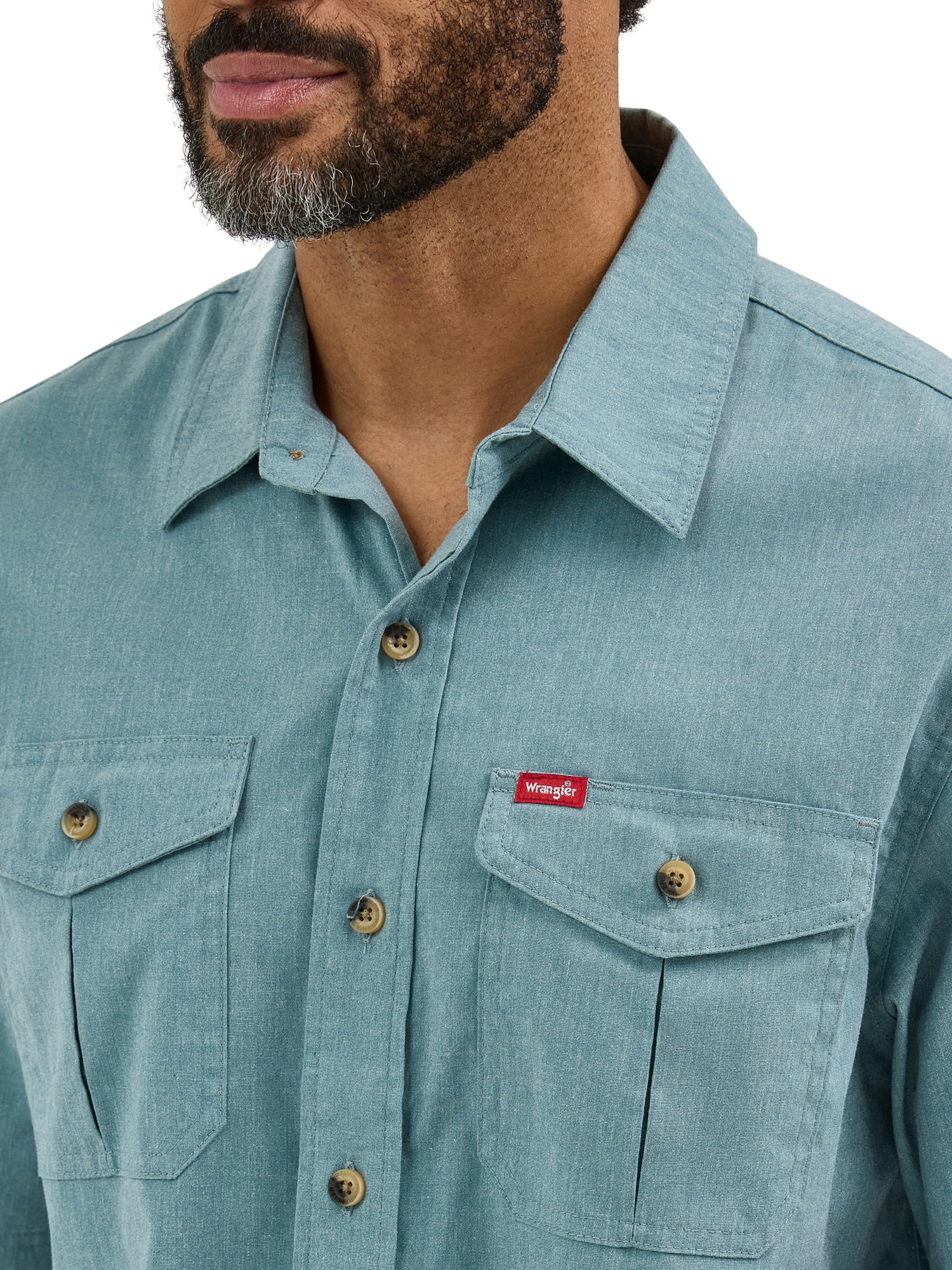 Wrangler® Men's Relaxed Stretch Short Sleeve Shirt, Sizes S-5XL