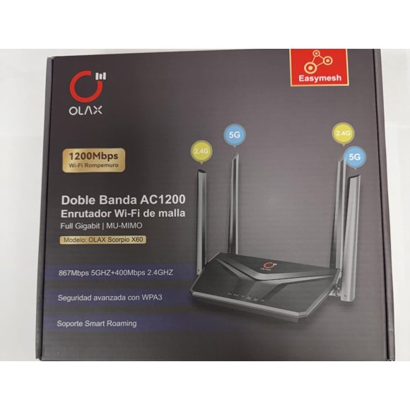 Router WiFi OLAX Scorpio X60 AC1200 de doble banda 1200 Mbps