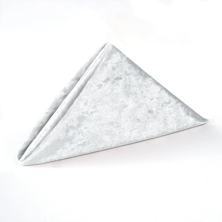 

Trimming Shop Crushed Velvet Table Napkins for Home Dinner Napkins with Hemmed Edges for Dinning Party Lightweight & Machine Washable-20INCH-White-100pcs