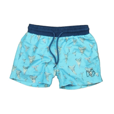 

Pre-owned Prodah Girls Blue Fish Trunks size: 3T