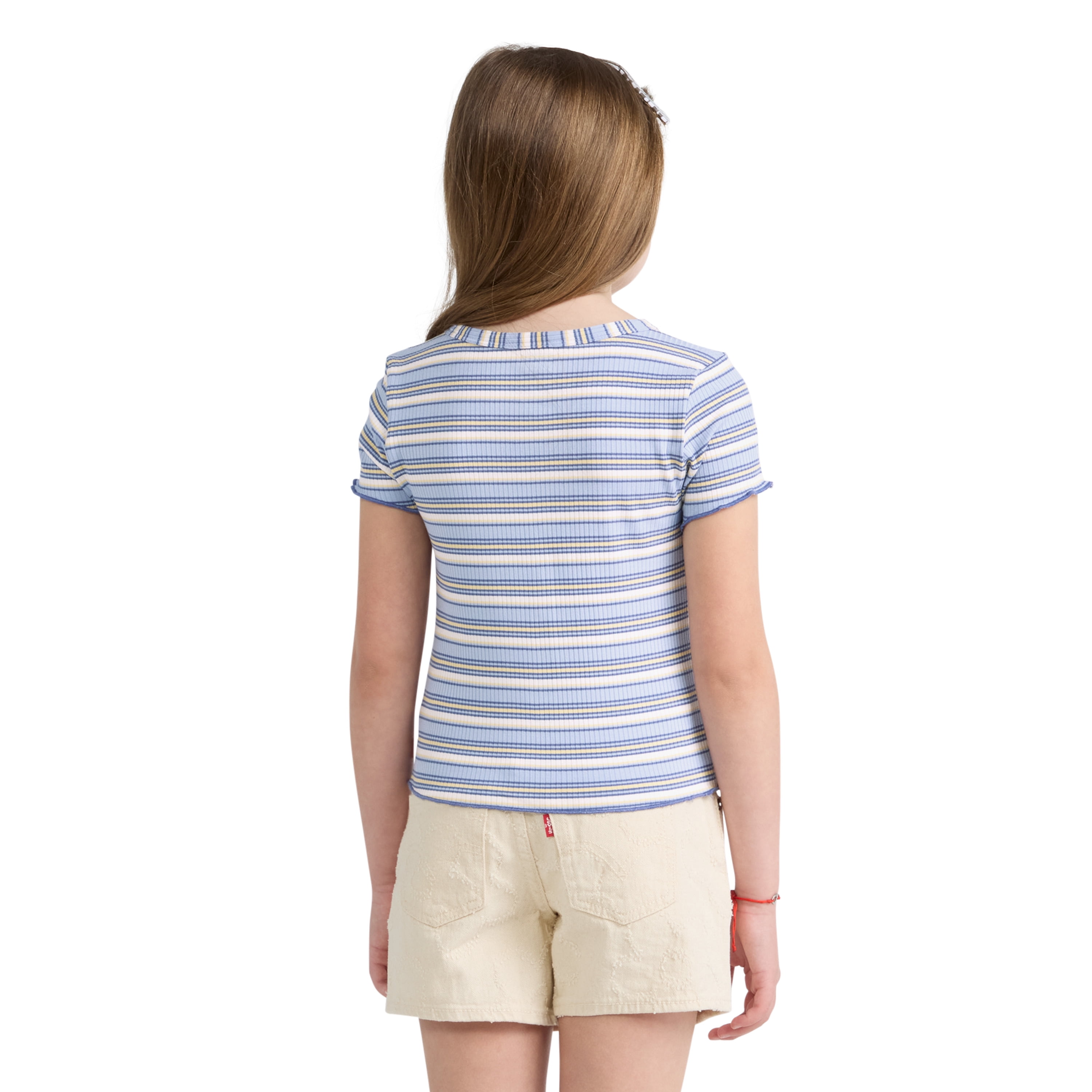 Levi Girls Short Sleeve Stripped Top, Sizes 4-16
