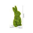 thumbnail image 3 of 2 PCS Easter Bunny Decorations,Green Faux Moss Flocked Easter Spring Bunnies Figure Perfect Easter Decorations Gifts, Home Decor, 3 of 6
