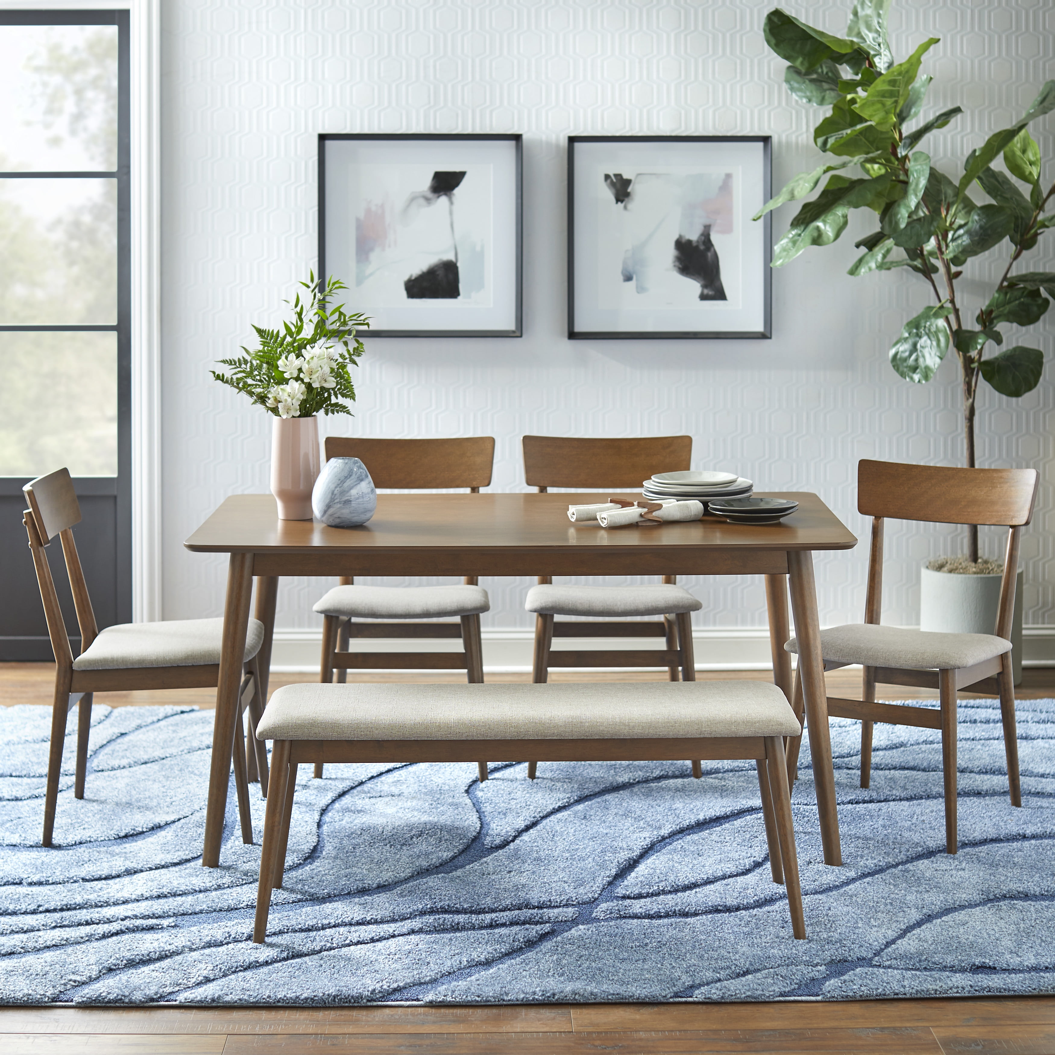 Mダイニング TMS Newington 6-Piece Indoor Dining Set, Includes Table and Chairs