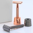 thumbnail image 4 of Manual Razor with 5 Blade Refills Storage Box Sharp Zinc Alloy Blade Aluminum Handle Men Women Hair Beard Trimmer Remover Shaver, 4 of 8