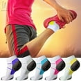 thumbnail image 2 of Gustave 5 Pairs Sport Plantar Fasciitis Compression Socks Arch Support Ankle Socks - Fits For Running, Athletic, Yoga and Travel (L/XL,Purple), 2 of 8