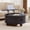Smoky Black, variant on YOCWO Lift Top Coffee Table with Sliding Door and Round Leg, Fluted Round Coffee Table with Hidden Compartments Storage for Living Room, Natural