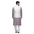 thumbnail image 3 of Atasi Ensemble Kurta Pyjama Indien pour Hommes, Veste Imprimée Classique Décontractée, 3 of 5