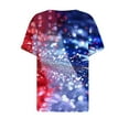 thumbnail image 5 of UVEASISHA Sequin Henley Shirts for Women Short Sleeve Party Clubwear Tops Loose Casual Parade Outfits Multicolor XL, 5 of 5