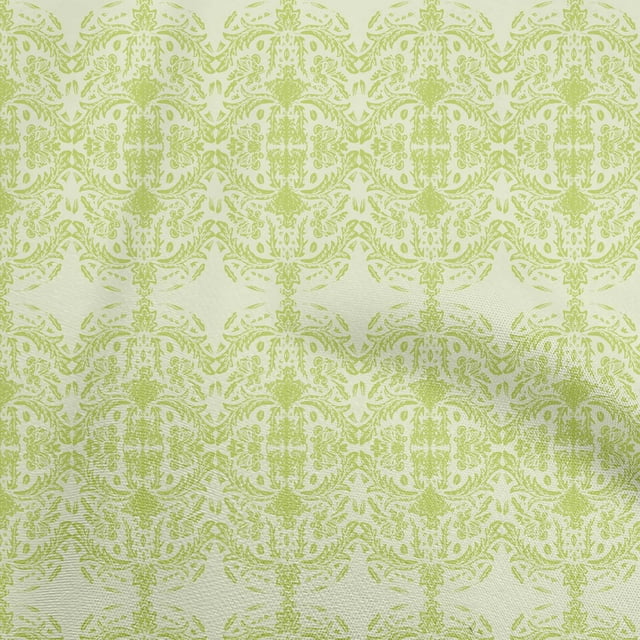 oneOone Cotton Cambric Light Green Fabric Asian Block Print Traditional Motif Fabric For Sewing Printed Craft Fabric By The Yard 42 Inch Wide