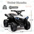 thumbnail image 4 of Kids ATV 4 Wheeler,6V Ride-On ATV Car Toy for Children Ages 1-5, 1.8 Mph Max Speed, Music,Led Lights,Electric Vehicle Quad Car for Kids, 4 of 7