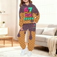 thumbnail image 5 of Piomll Sweatshirt And Sweatpants Set Boys 67 Ice Print 2Pcs Drip Baseball 101 Fall Sweat Sets, 5 of 6