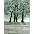 thumbnail image 2 of Charest, Doris 25x32 Black Ornate Wood Framed with Double Matting Museum Art Print Titled - Green Forest 2, 2 of 4