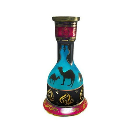 KHALIL MAMOON EGYPTIAN STYLE CAMEL SIGNATURE GLASS HOOKAH VASE: SUPPLIES FOR HOOKAHS. Bell Shape Base accessory parts for narguile pipes. These Shisha Pipe accessories are