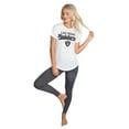 thumbnail image 2 of Women's Concepts Sport White/Charcoal Las Vegas Raiders Sonata Top & Leggings Sleep Set, 2 of 7