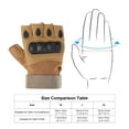 thumbnail image 7 of Uxcell Fingerless Gloves Outdoor Work Half Finger Gloves Breathable Workout Gloves Tan, XL, 7 of 7