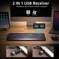 thumbnail image 3 of Wireless Keyboard and Mouse Combo 2.4GHz USB Full Size Silent/Quiet RGB Backlit Light Up Computer Keyboards & Mouse Combos for Mac PC Laptop, Black, 3 of 9