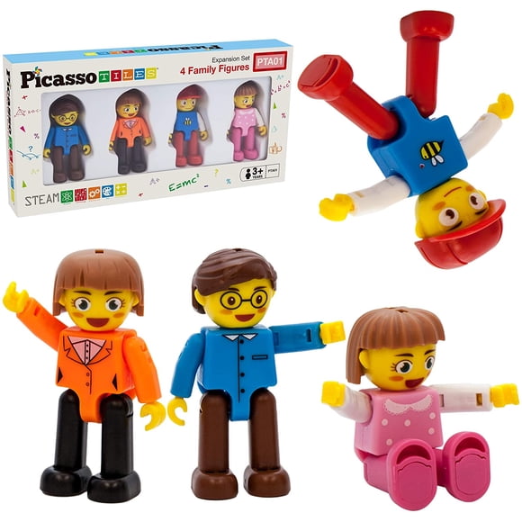 PicassoTiles Magnetic 4 Family Action Figures Toddler Toy Ma PicassoTiles PicassoTiles
