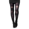thumbnail image 1 of Fever Womens Distressed Opaque Tights, 1 of 2