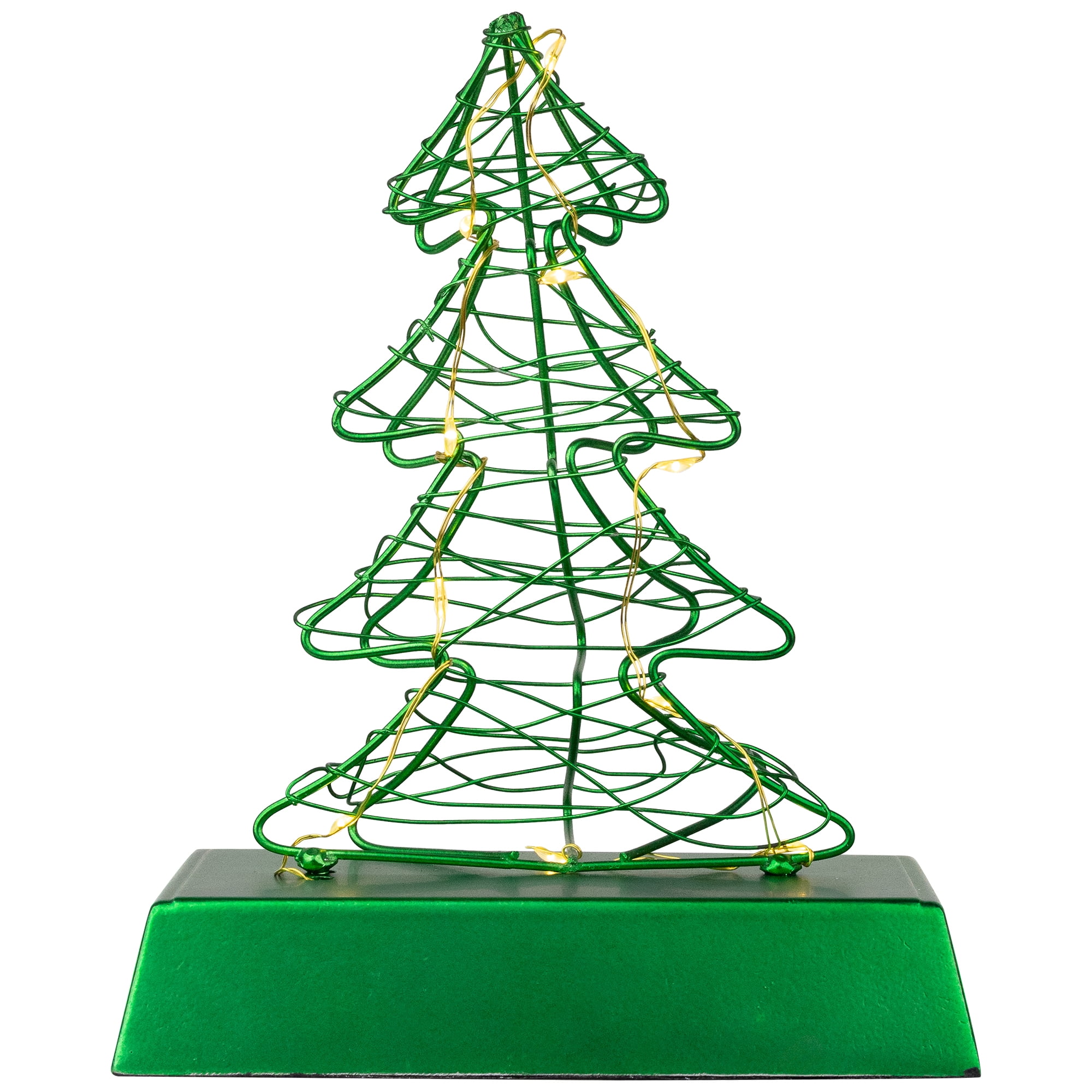 Northlight LED Lighted Wire Christmas Tree Stocking Holder - 6.75" - Green