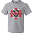 thumbnail image 3 of Inktastic Happy Canada Day- maple leaf circle Youth T-Shirt, 3 of 5