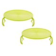 thumbnail image 1 of Oleegame 2PC Spoon And Lid Rest Microwave Plate Stacker, Microwave Tray Rack,Oven Tray Rack,Steaming Rack With Legs Green, 1 of 3