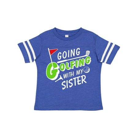 

Inktastic Going Golfing with my Sister- kids golf Gift Toddler Boy or Toddler Girl T-Shirt