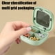 thumbnail image 4 of Mini caja de almacenamiento portátil de plástico, pequeño organizador de viaje para uso doméstico, compartimento compacto con tapa de seguridad, color beige, blanco, marrón y verde, apto para aliment, 4 of 6
