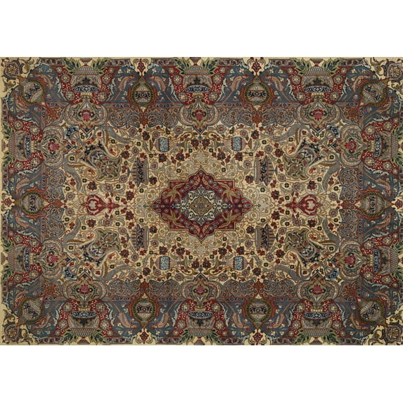 Ahgly Company Machine Washable Indoor Rectangle Traditional Dark Almond Brown Area Rugs, 5' x 8'
