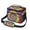 Purple and Yellow, variant on Green and Yellow Tie Dye Pattern Insulated Lunch Box for Women Men, Medium Leakproof Cooler Bag with Adjustable Strap, 10"x6.7"x8"