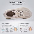 thumbnail image 3 of Women's Wide Toe Road Running Shoes Slip in Hands Free Arch Support Memory Foam Zero Drop Sole Athletic Support Lightweight Breathable Walking Shoes Platform Chunky Sneaker, 3 of 6