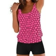 thumbnail image 6 of UPPADA Women Tankini Set Two Piece Padded Bathing Suits Swimsuit Ruched Tankini Top with Swim Brief 2pcs Swimwear Modest Bathing Suit Women'S Swimsuits Clearance,Hot Pink,M, 6 of 6