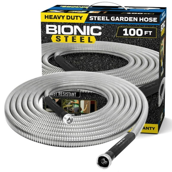 Bionic Steel 100-Foot Heavy-Duty Stainless Steel Garden Hose
