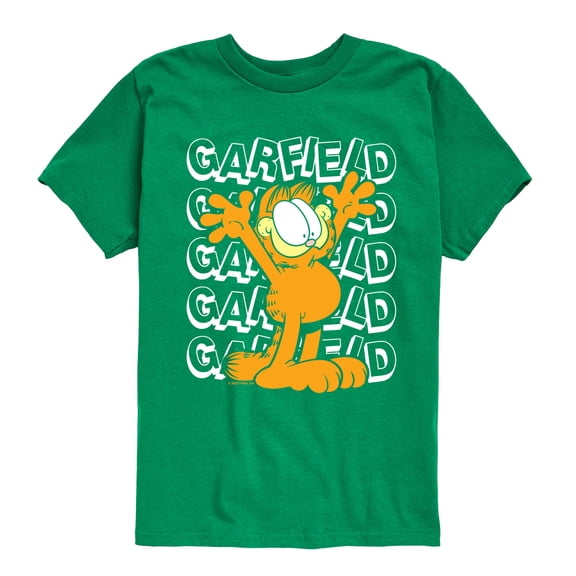 Garfield - Garfield Repeated Short Sleeve Graphic T-Shirt