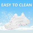 thumbnail image 3 of Zapatillas K KIP WOK Chunky para mujer a la moda en piel blanca, 3 of 9