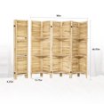Room Divider With Shelves, 6 Panel Room Dividers, Freestanding Folding