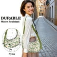 thumbnail image 5 of Boho Daisy Print Crescent Crossbody Bag Adjustable Strap Compact Nylon Dumpling Purse Perfect for Casual Outings and Travel, 5 of 5