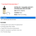 thumbnail image 2 of Oil Filter Kit - Compatible with 2017 - 2018 Mercedes-Benz E43 AMG, 2 of 2